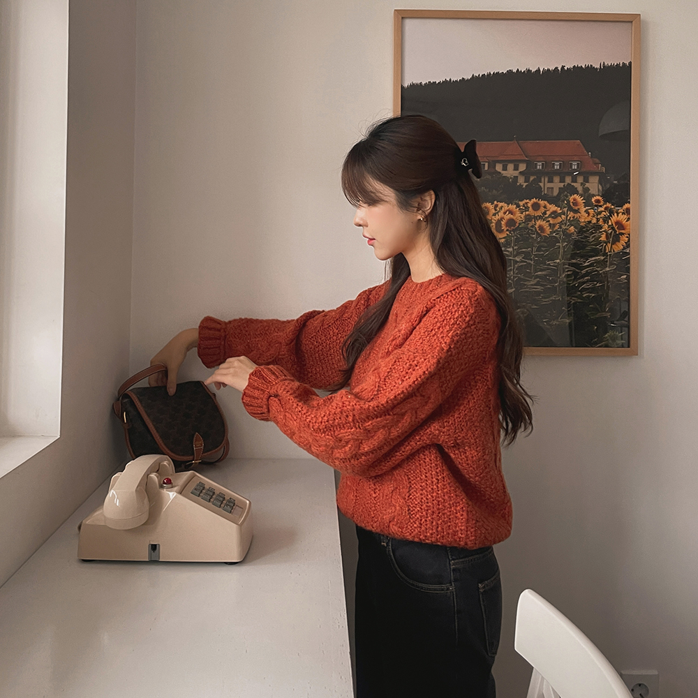 비비드 트위스트 니트