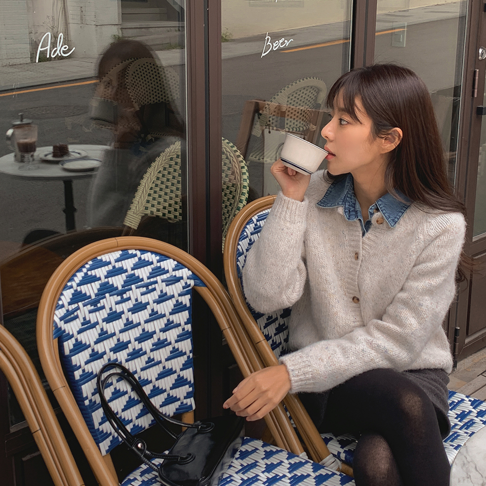 쉐도우 알파카 가디건