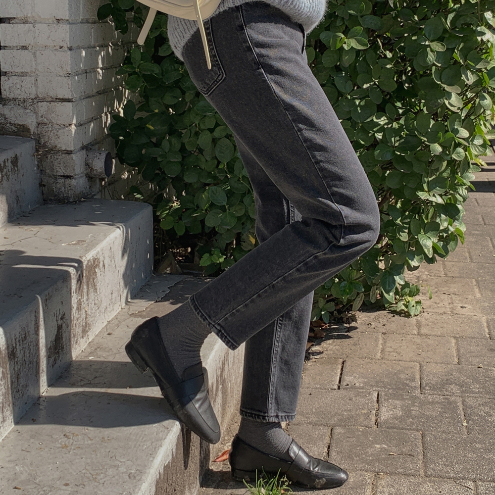 어스 기모 데님팬츠