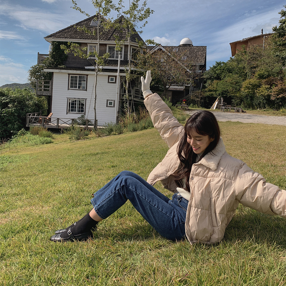 테디카라 숏 패딩