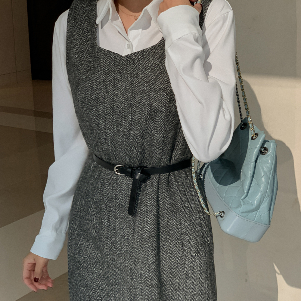 마벨 울 벨트 원피스