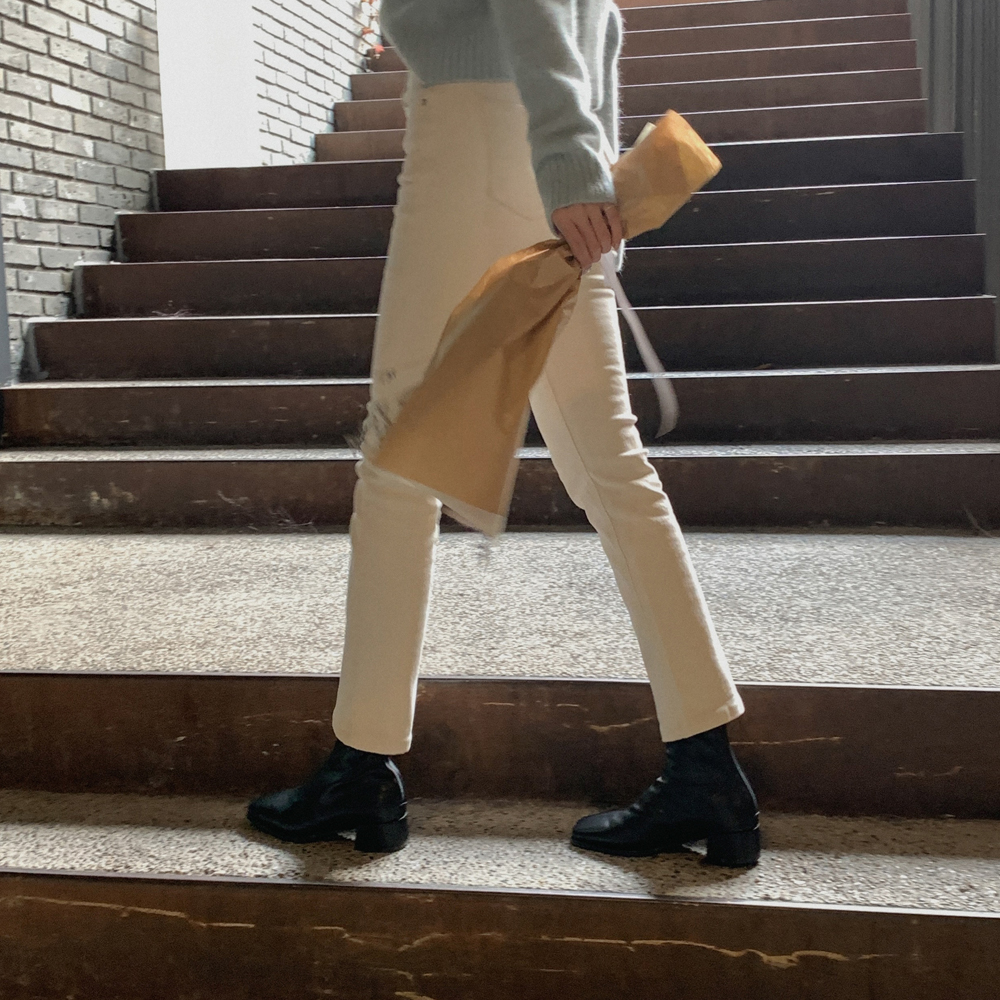 [madekoko] 윈터 슬림 면팬츠 / 기모