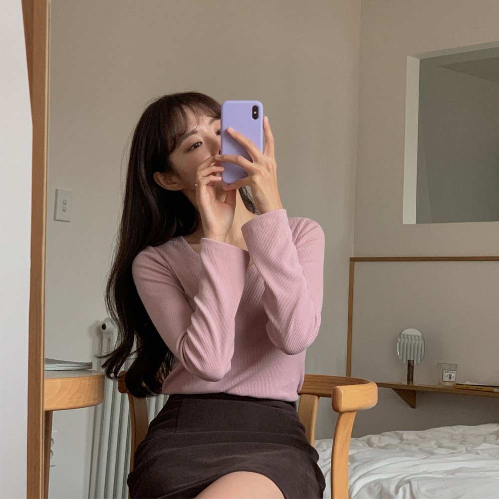 [madekoko] 스테이 골지 티셔츠