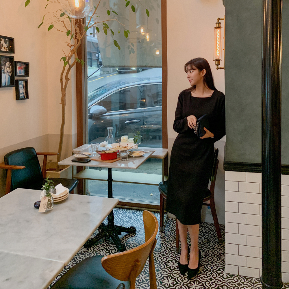 [madekoko] 멜로즈 스퀘어 원피스