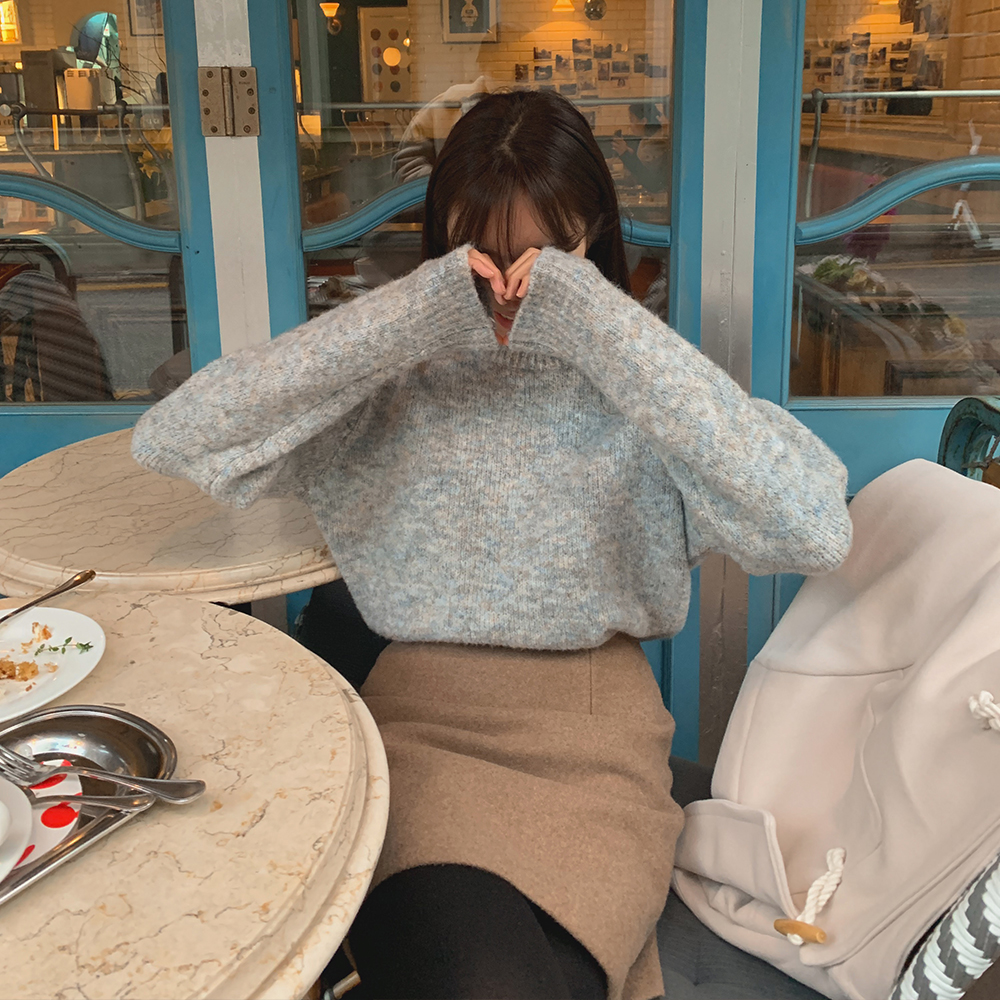 리사이클 멀티 울 니트