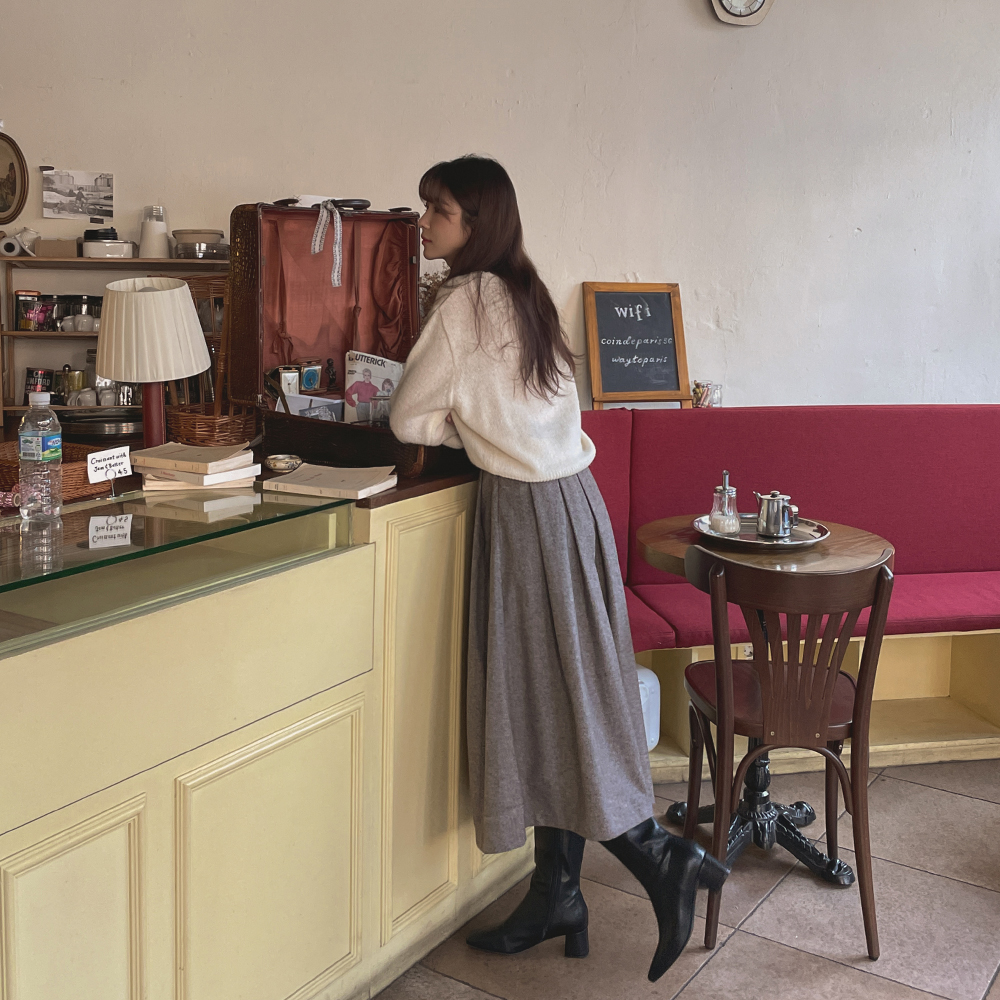 여리 알파카 가디건