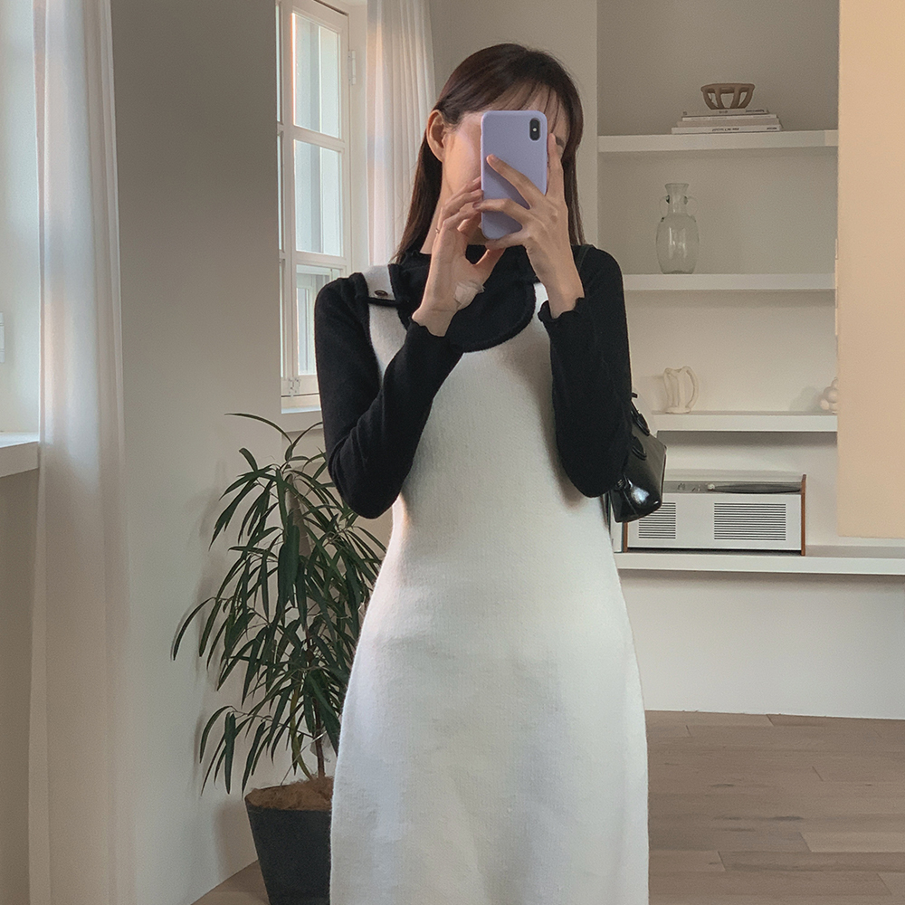 홀리데이 니트 원피스