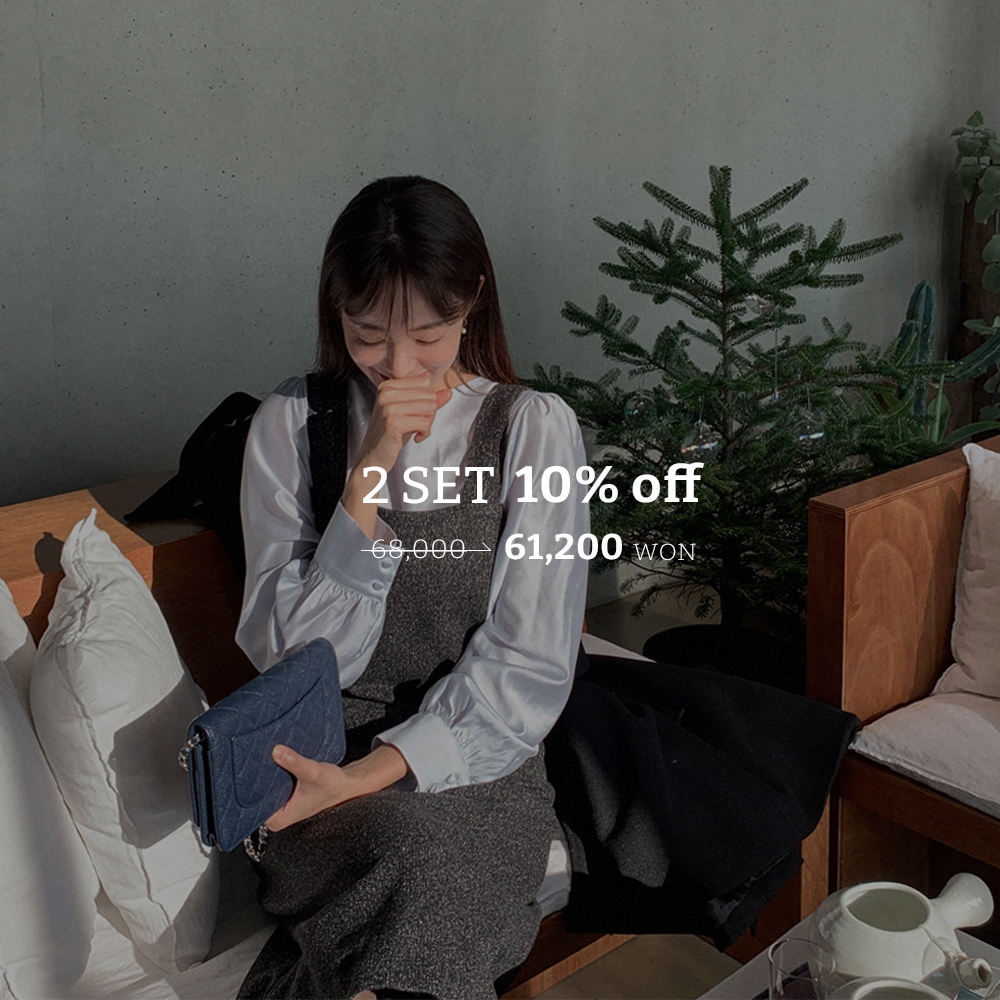 [ 2set 구매시 <u>10%OFF</u> madekoko ] 블레어 뷔스티에 원피스 <br> & 마레 시스루 블라우스