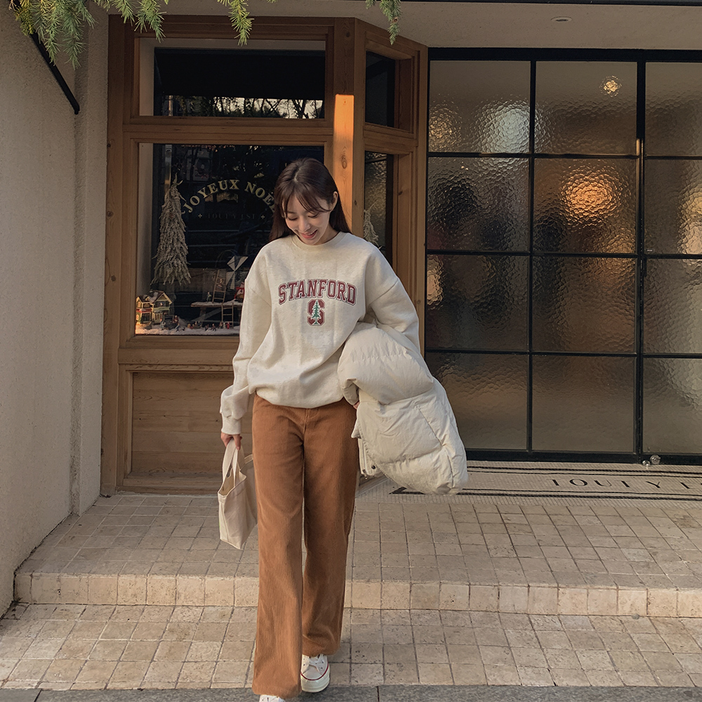 카라멜 골덴 팬츠