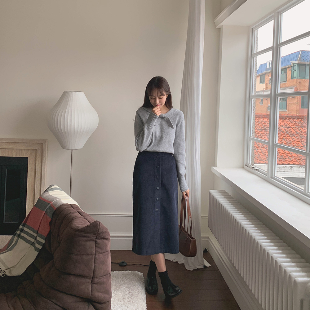 캔디 코듀로이 스커트