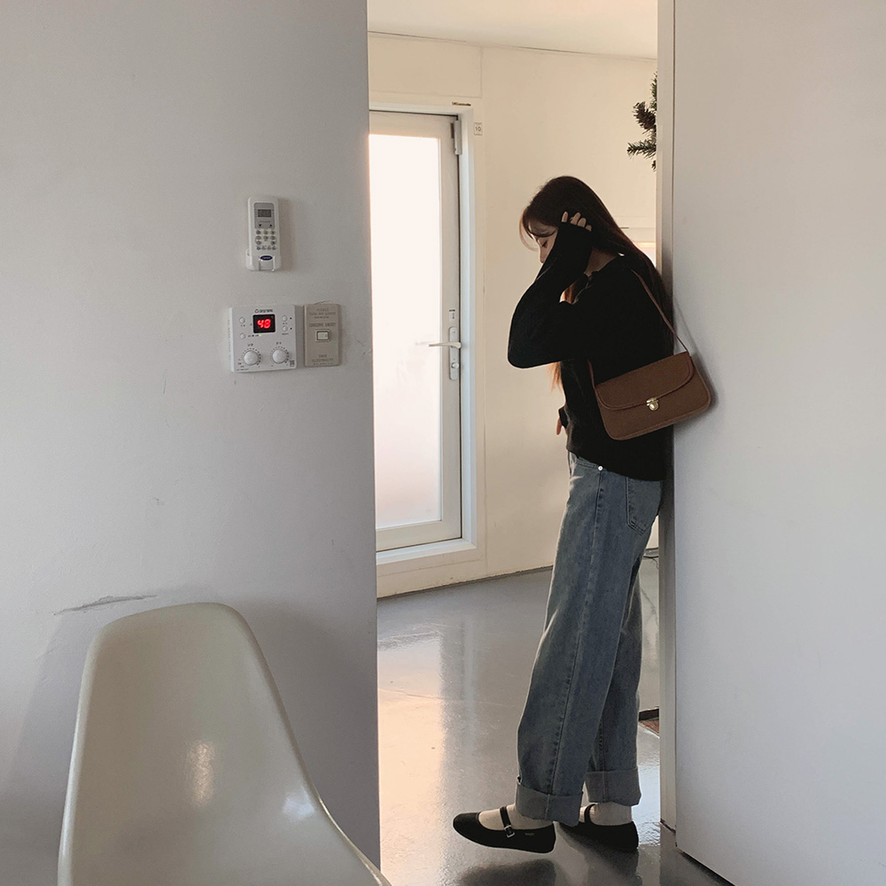 포그 피그먼트 일자 데님