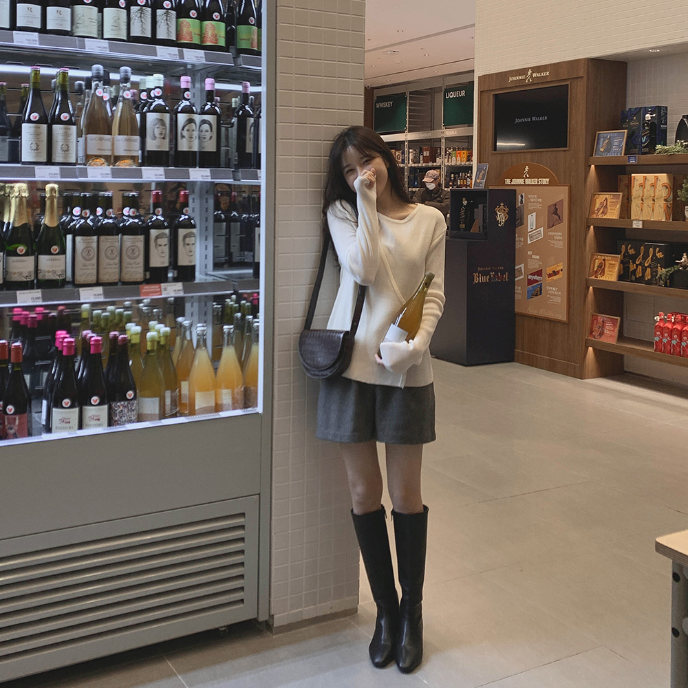 메르 골지 랩 니트