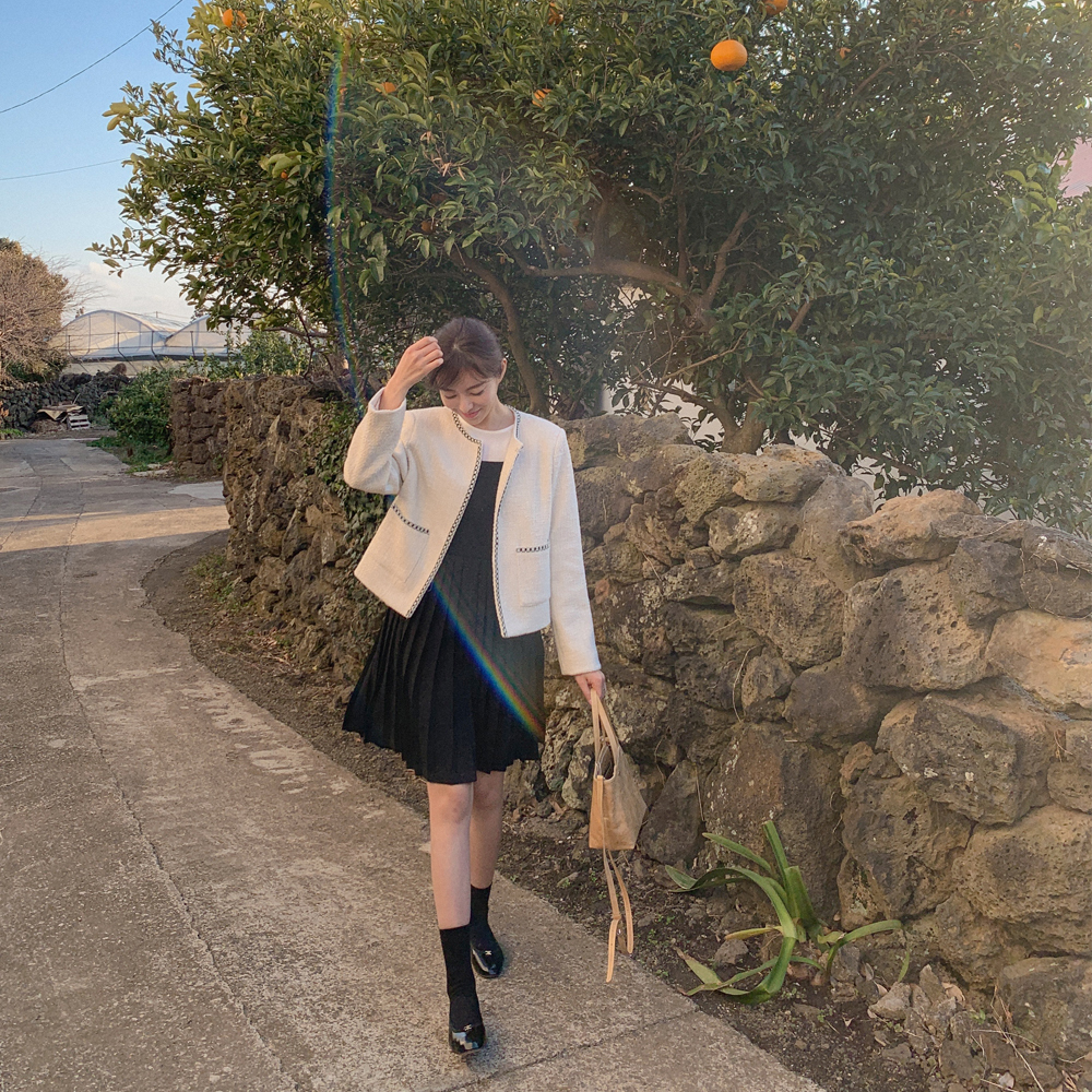 셀리 트위드 자켓