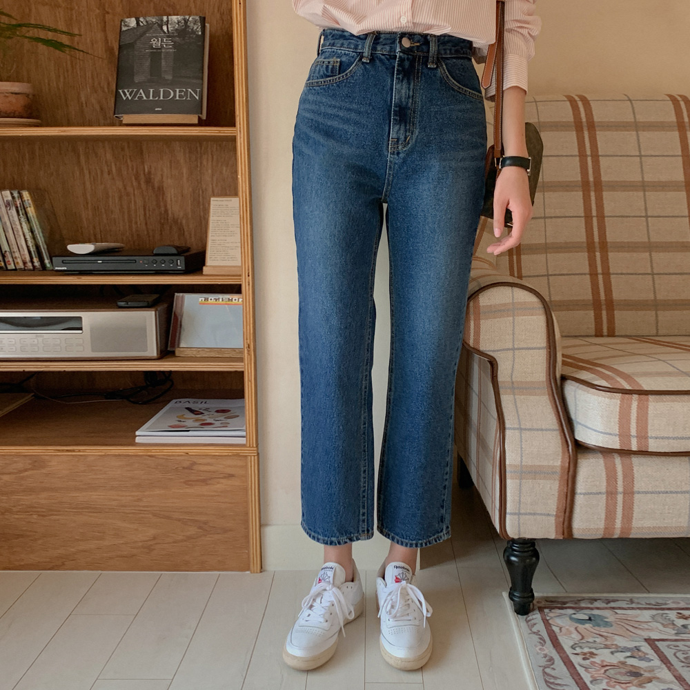 델리 일자 데님 팬츠