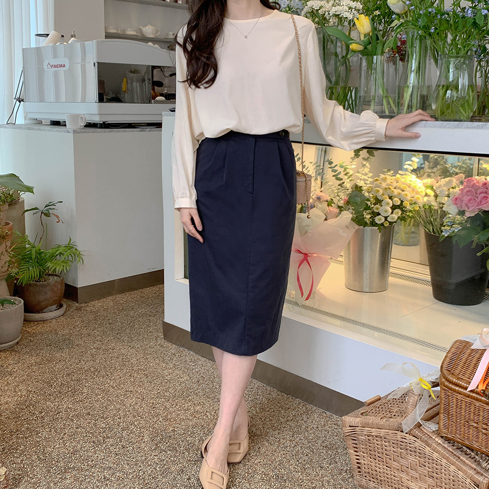 [madekoko] 헨즈 포인트 스커트 / 3color / S,M