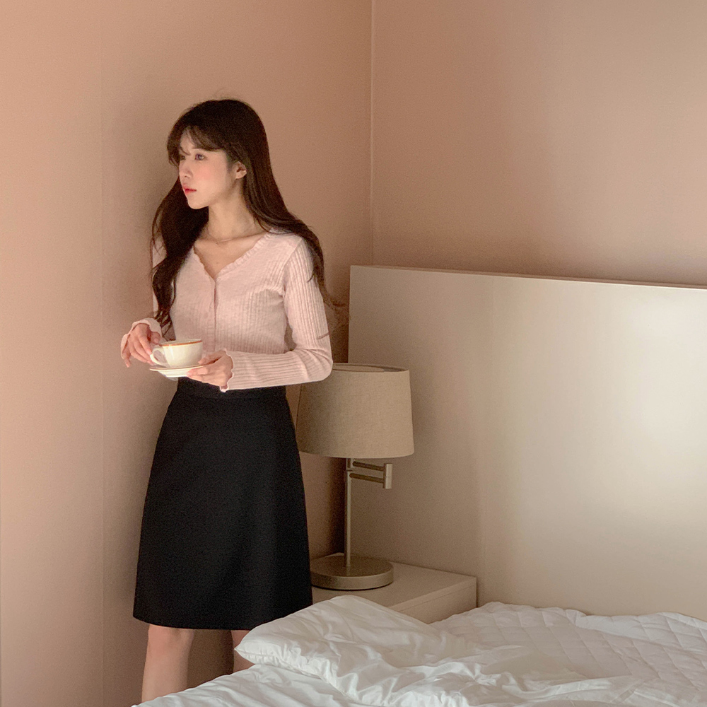 여리 러플 가디건