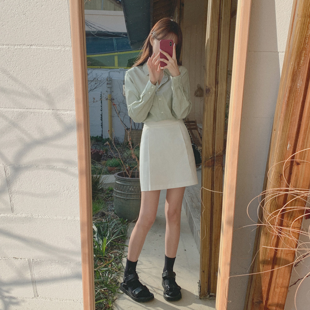 [madekoko] 슬로우 코튼 스커트 / 코튼 100% / A라인 / 데이트룩 / 3color