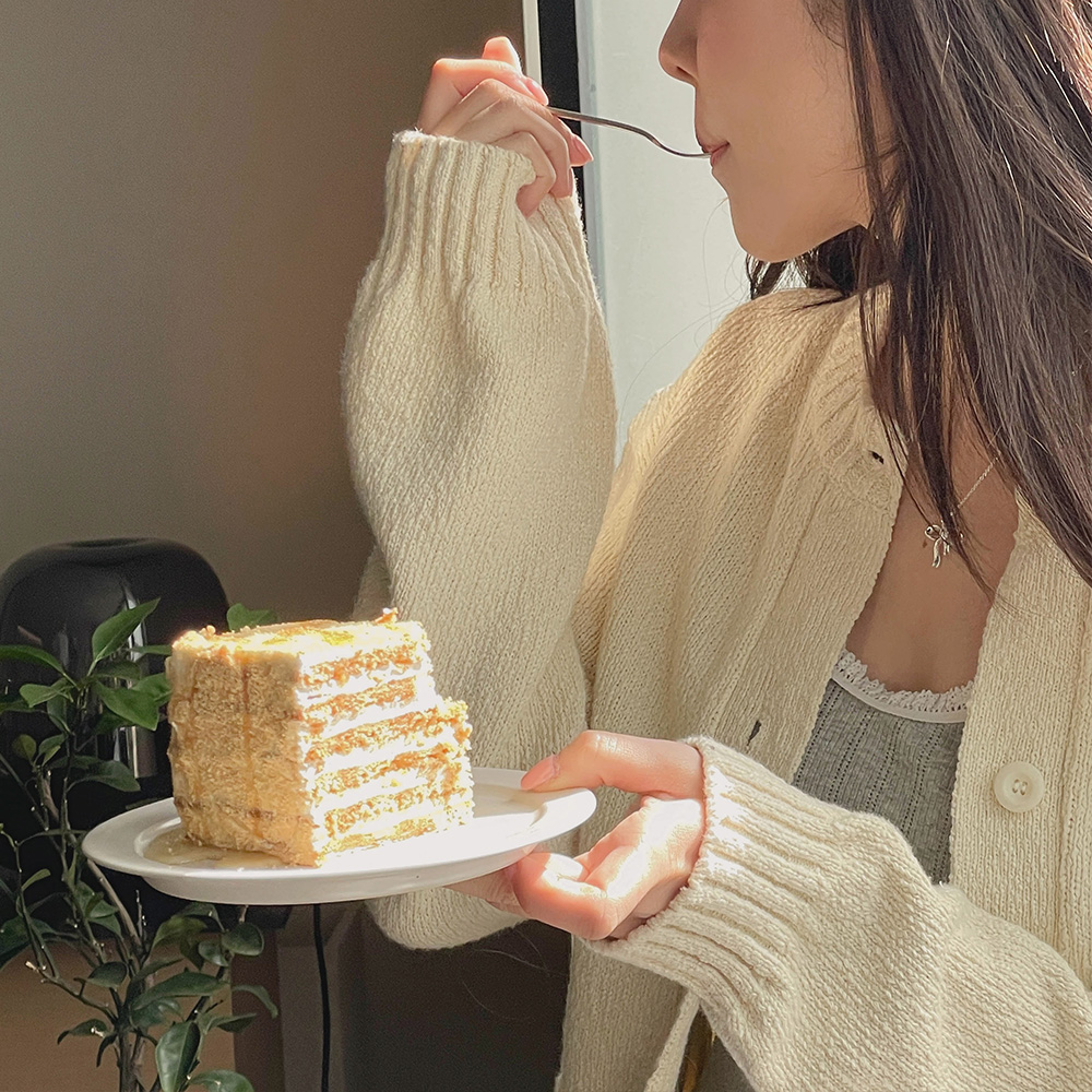 마카롱 코튼 가디건