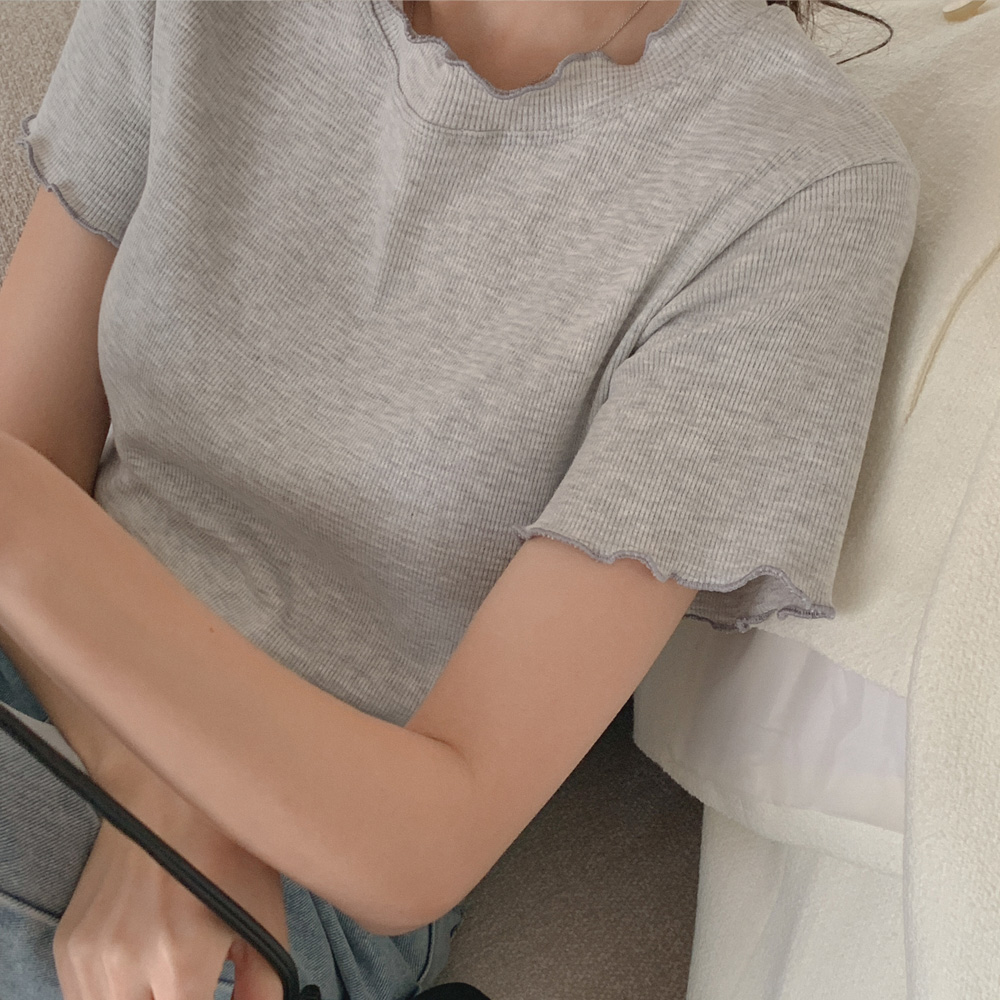 플레인 레이스 티셔츠