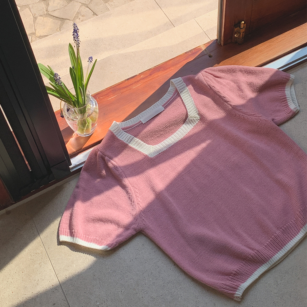 로마 스퀘어 니트