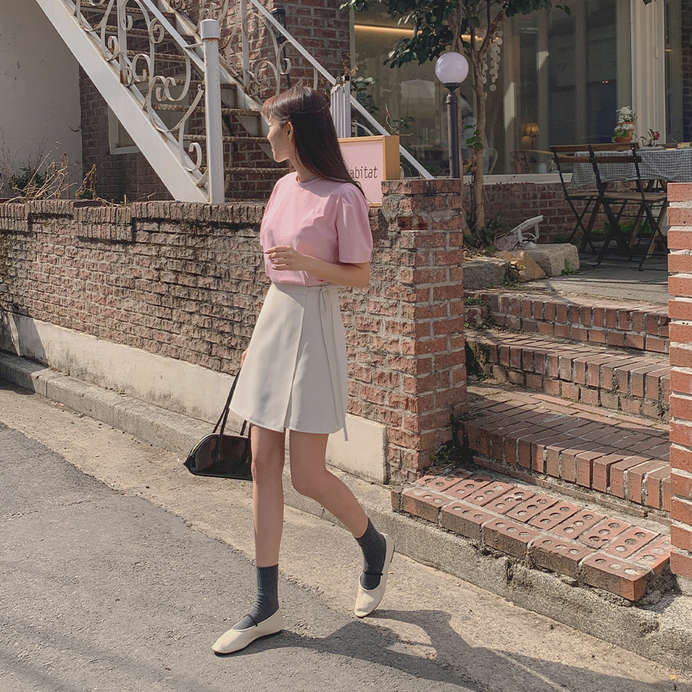 랩 미니 스커트