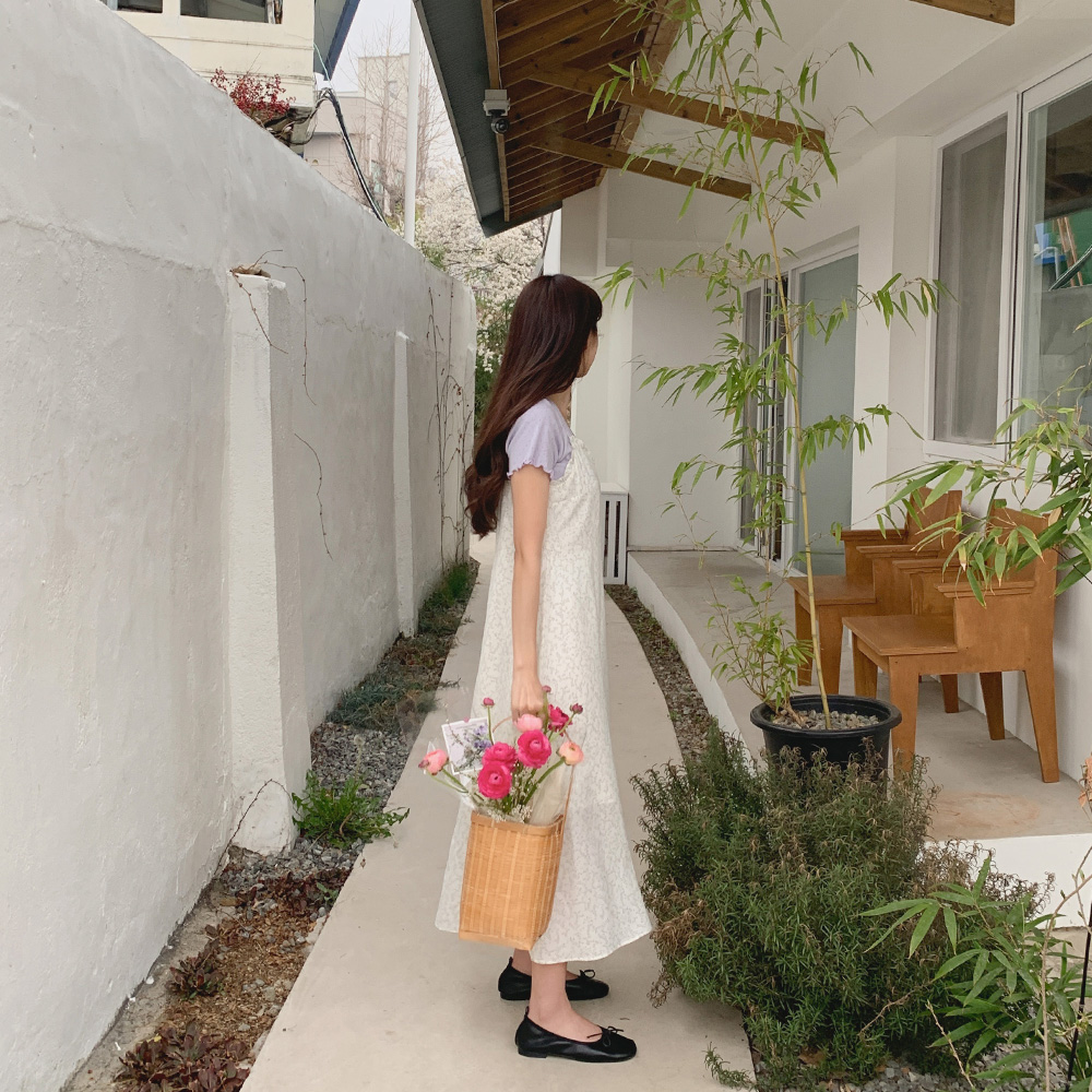 라벤더 뷔스티에 원피스