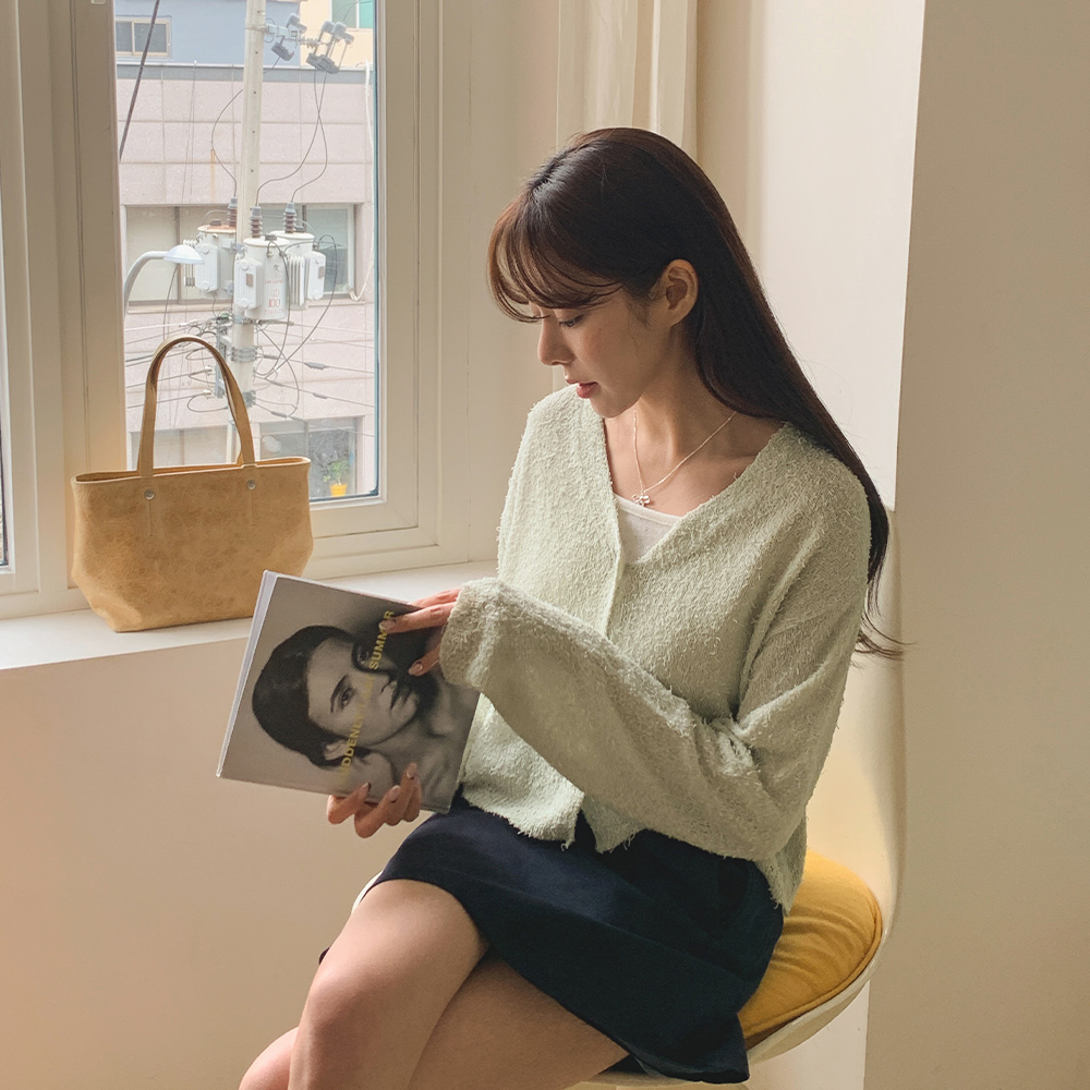 팝콘 파스텔 가디건