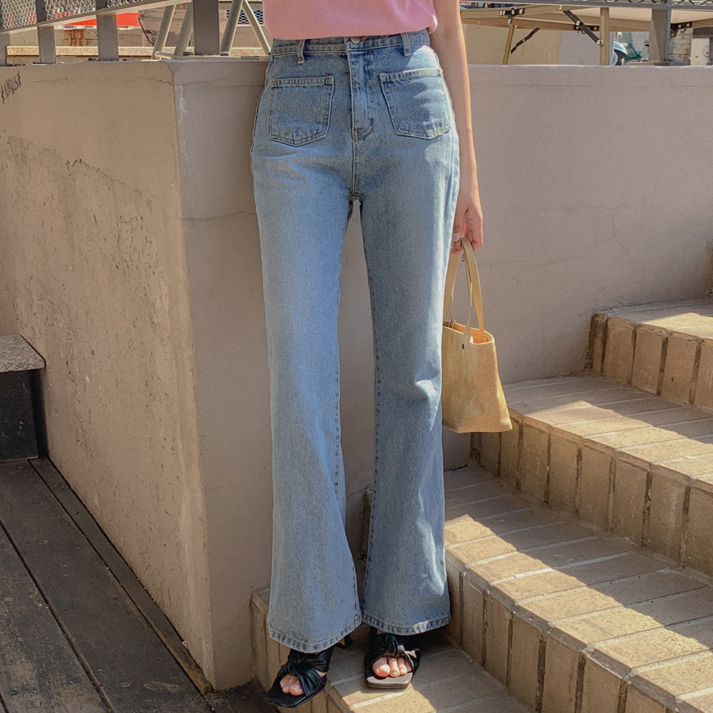 포켓 부츠컷 데님팬츠