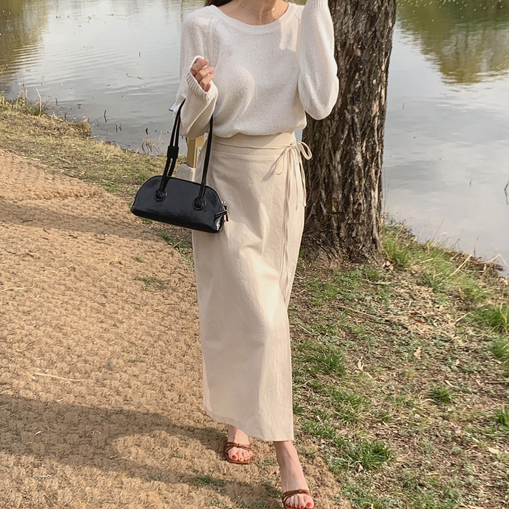 라임 롱 스커트