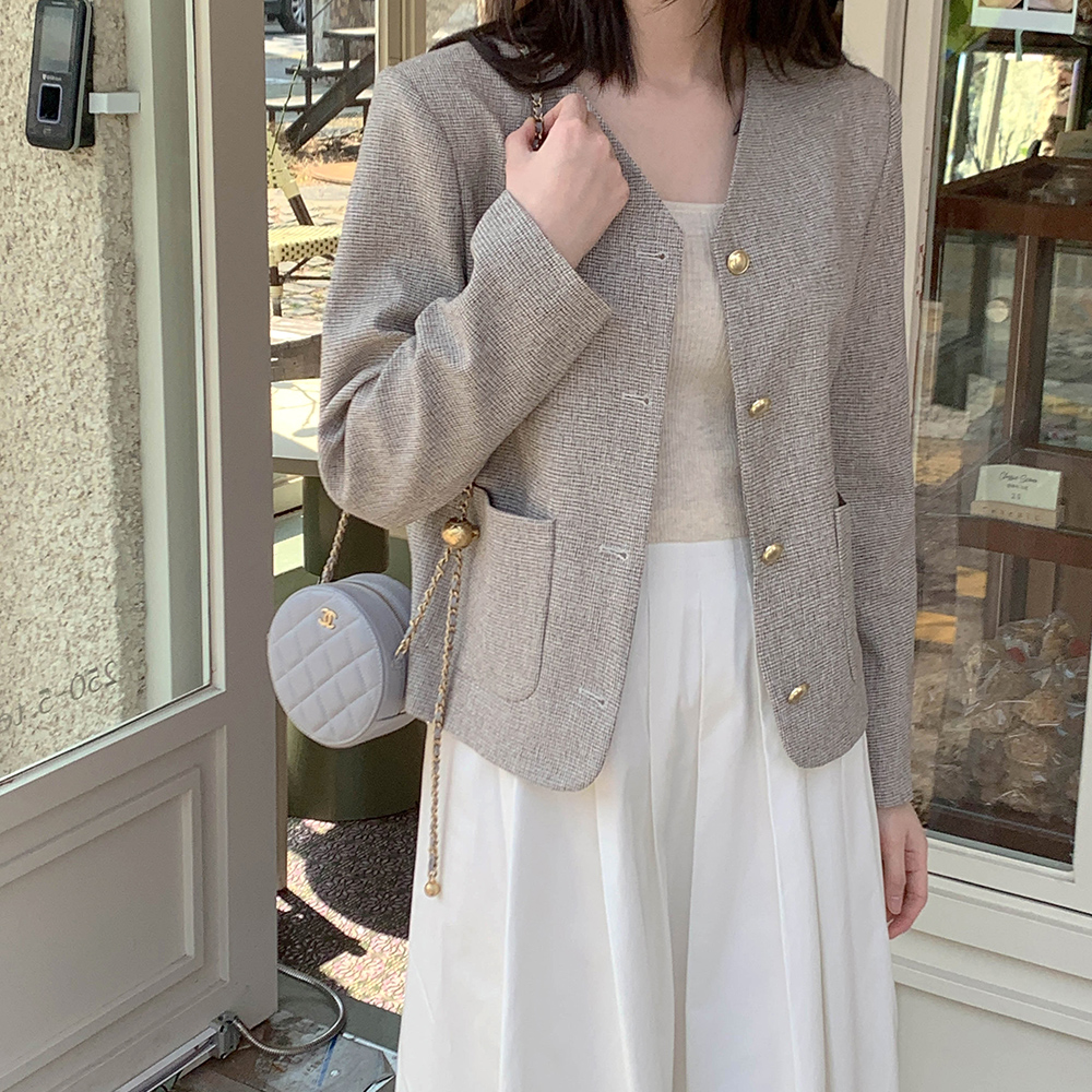 메르 린넨 트위드 자켓