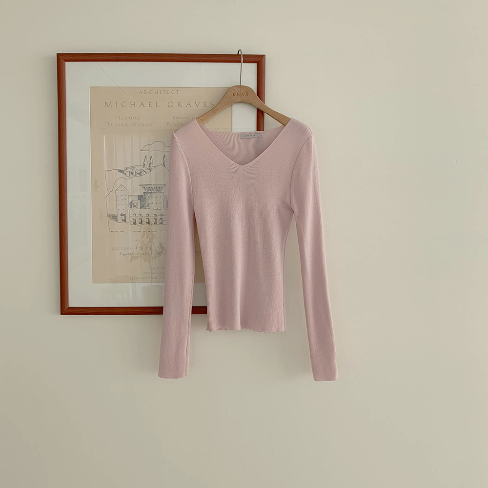 [1+1할인 / madekoko] 무드 브이 골지니트 / 5color