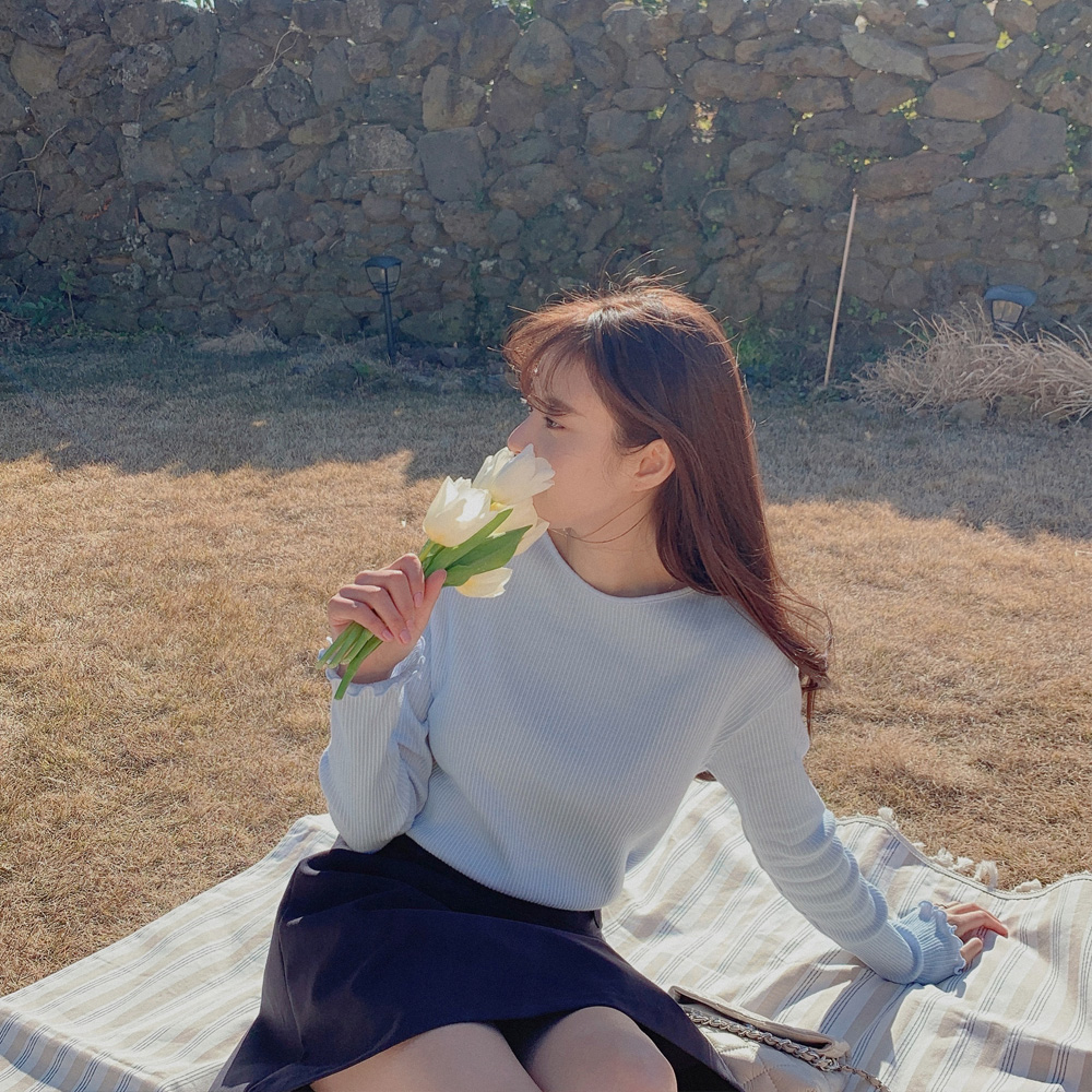 [리뷰가 인정하는 베스트/madekoko] 릴리 레이스 티 / 4color