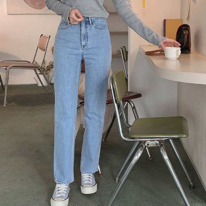 [Cle.] 베이비 블루 데님팬츠 / 전미도 착용