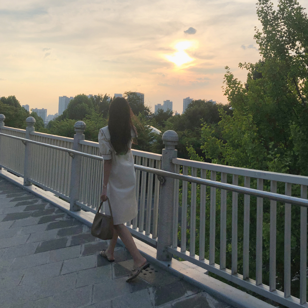 [베스트 / 주문폭주] 배색 세일러 원피스 / 2color / 면100%