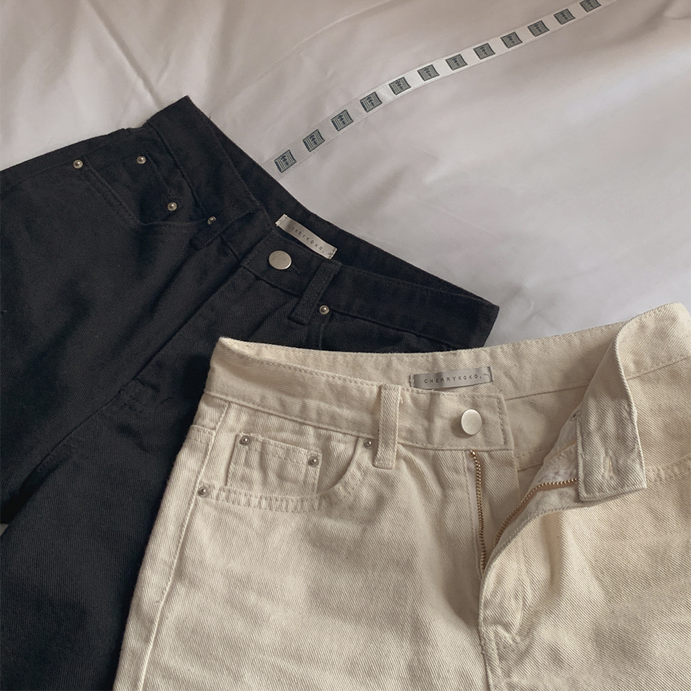 [베스트 / madekoko] 플랜 일자 면팬츠 / 2color / +5cm 롱ver  / SML / 면 100