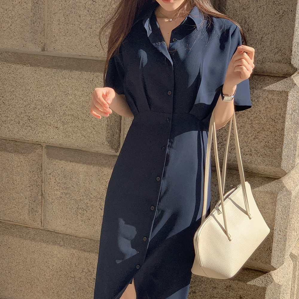 [주문폭주 / madekoko] 로안 핀턱 원피스 / 하객룩 / 출근룩 / free, L / 3color