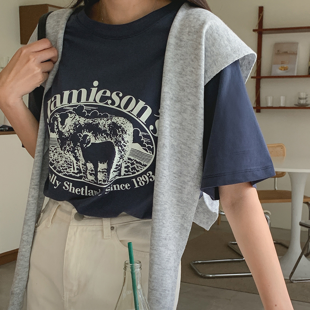 제이 프린팅 티셔츠