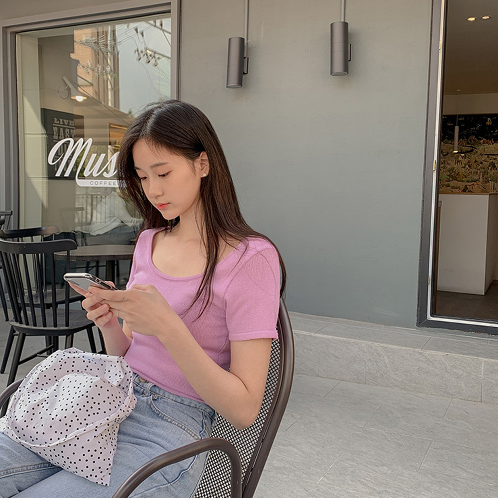 포미 슬림 니트