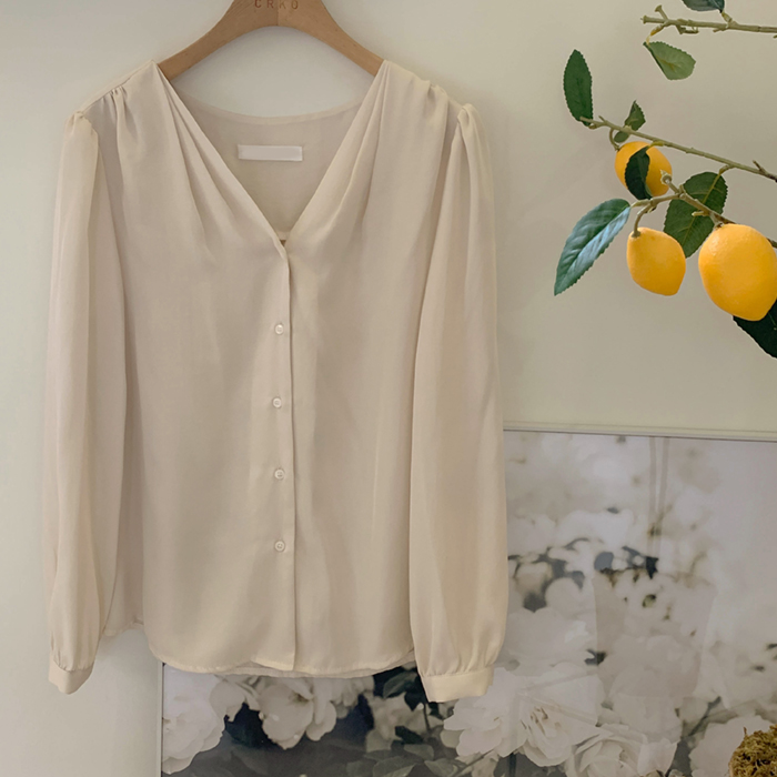 포유 브이 블라우스