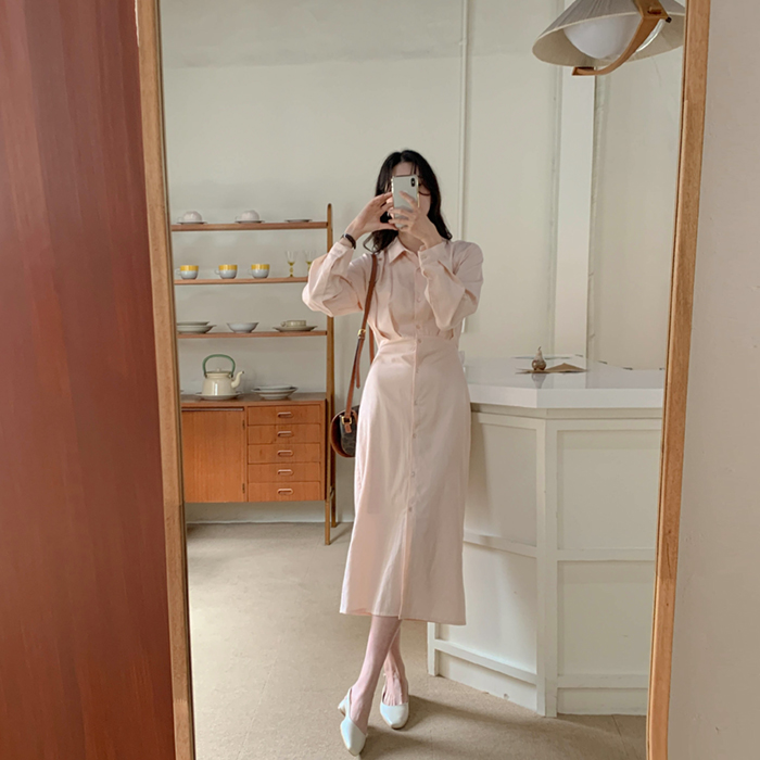 아이비 핀턱 원피스