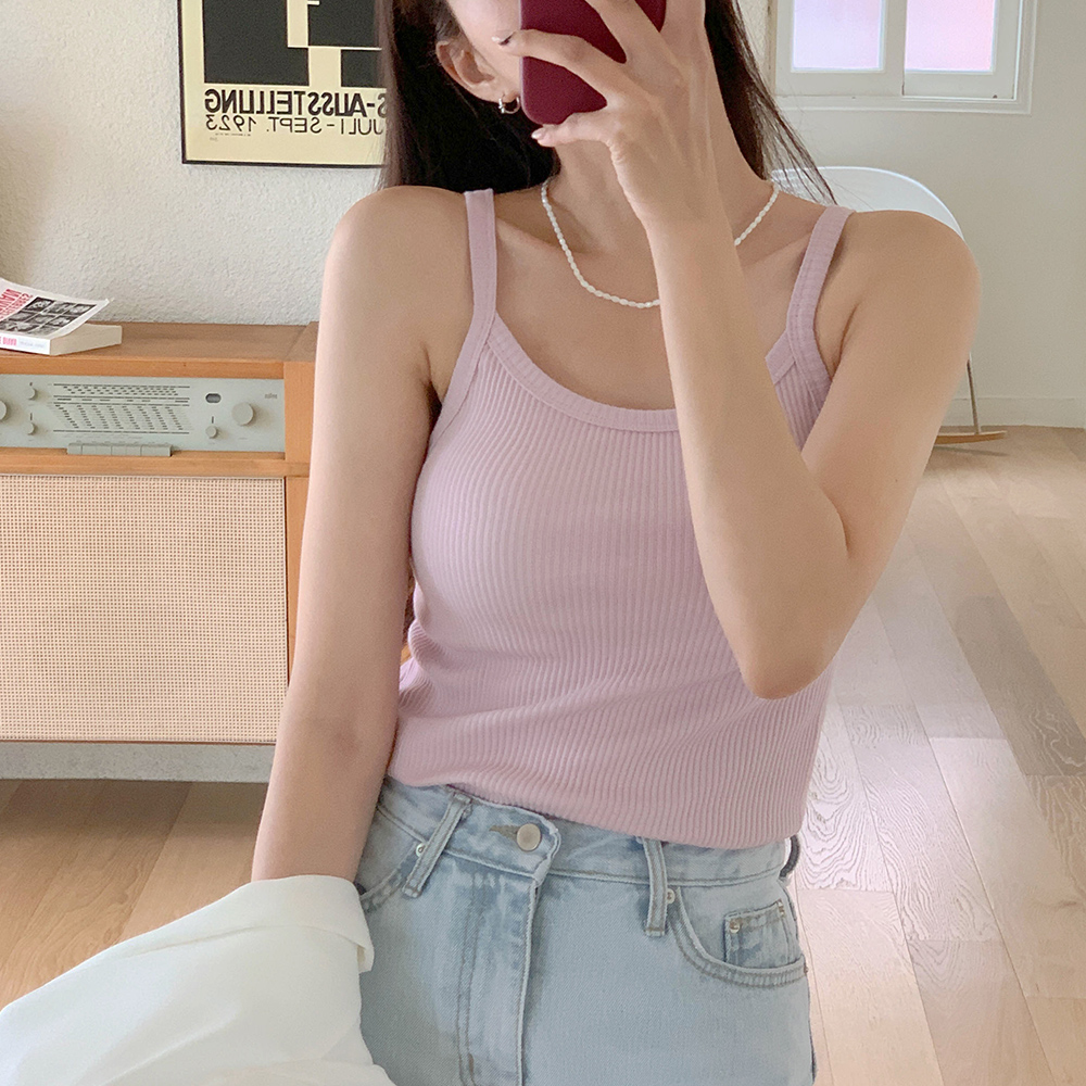 베이직 골지 나시