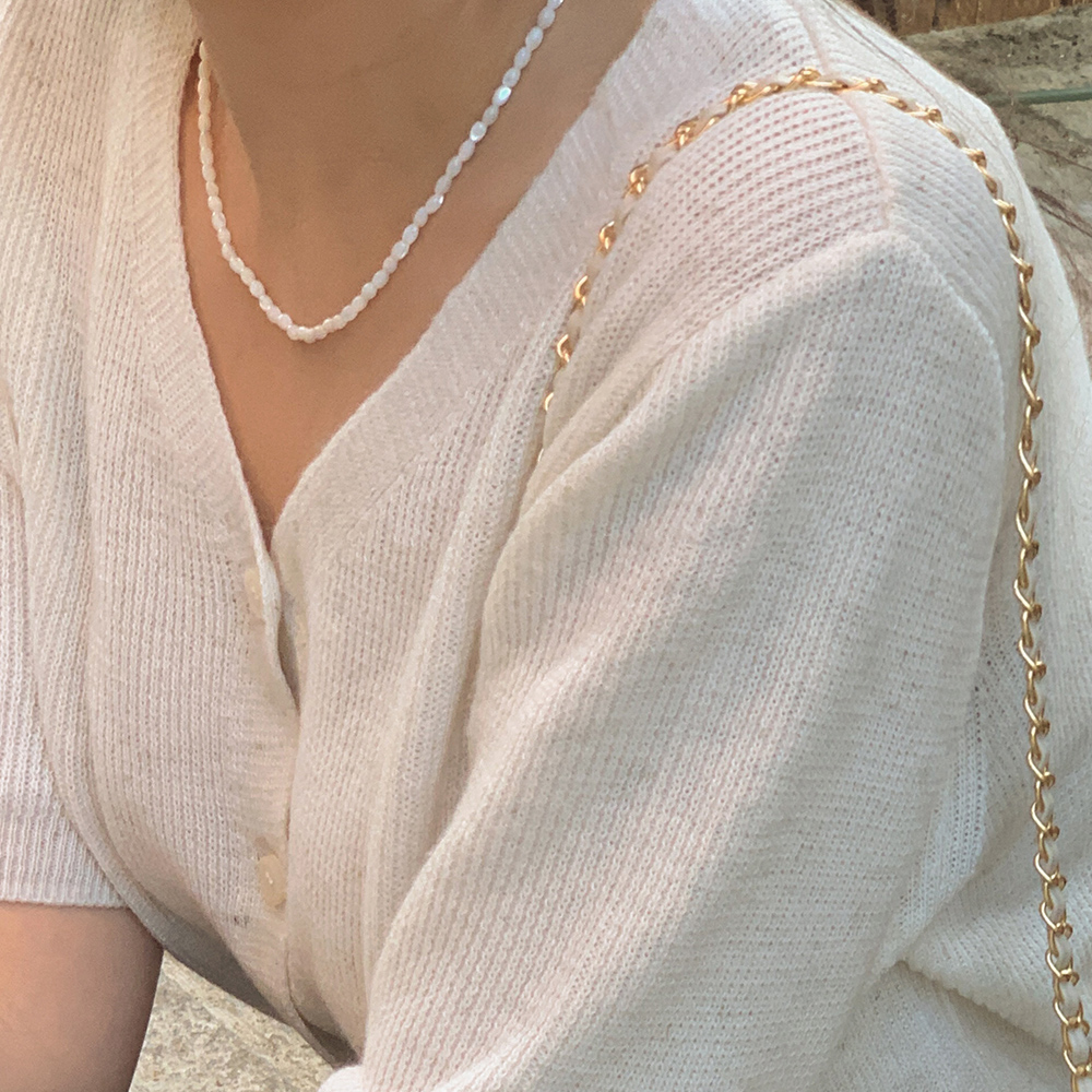 리얼 자개 목걸이