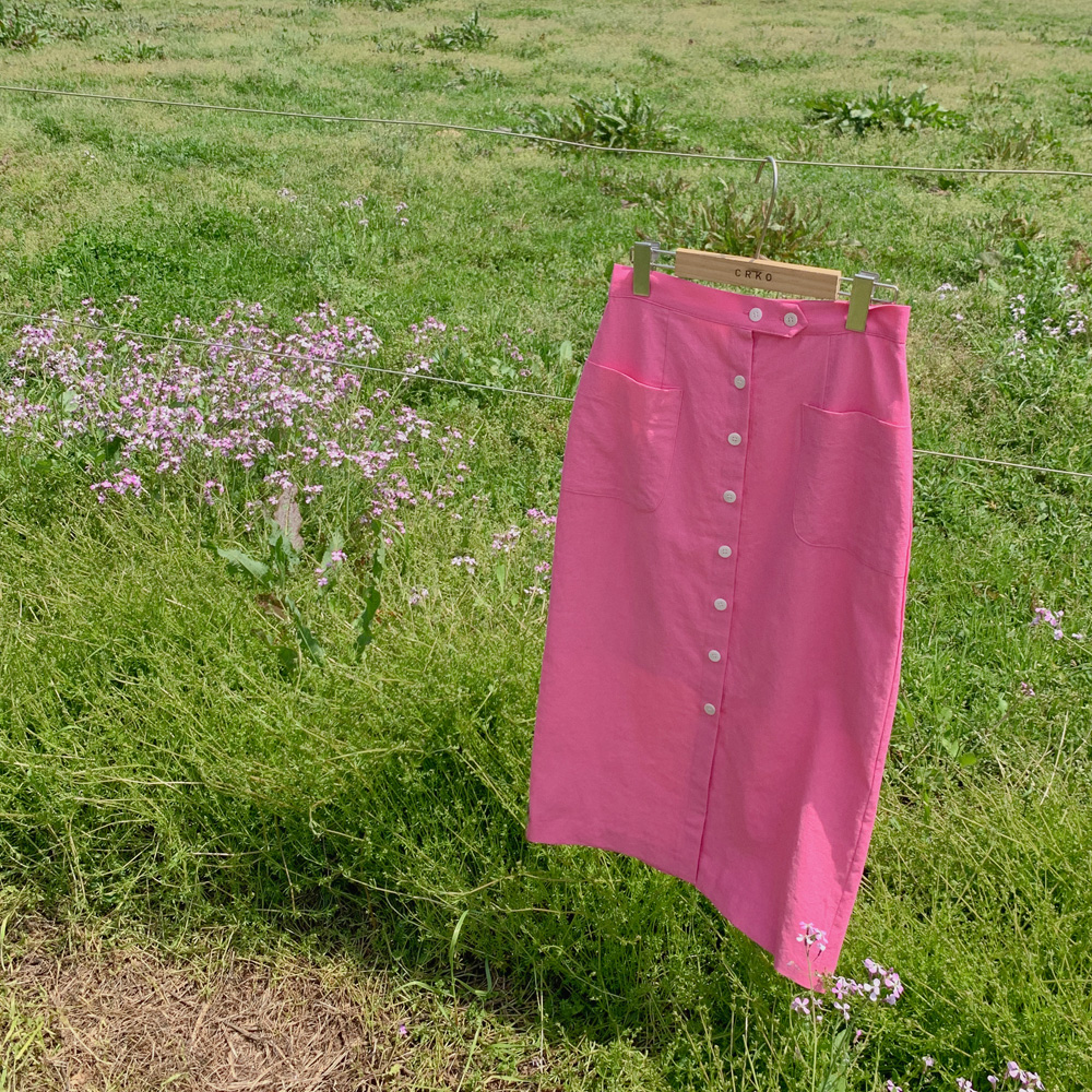 [주문폭주/madekoko] 마그넷 린넨 스커트 / 여행룩 / SM / 3color