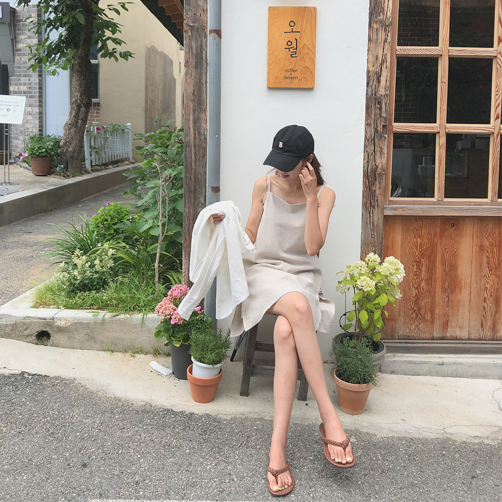 쿠지 린넨 점프수트