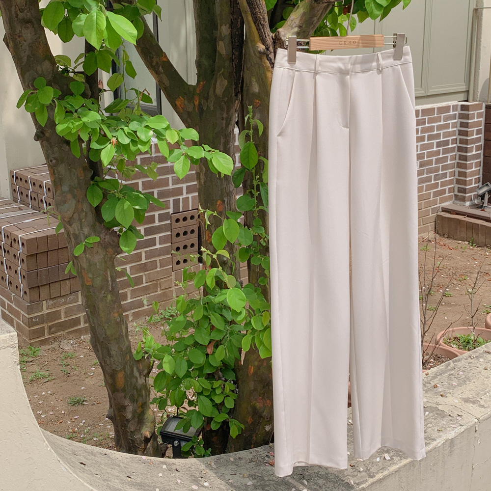 [착용감 좋아요/madekoko] 클린 와이드 슬랙스 / 핀턱 / SML / 2color