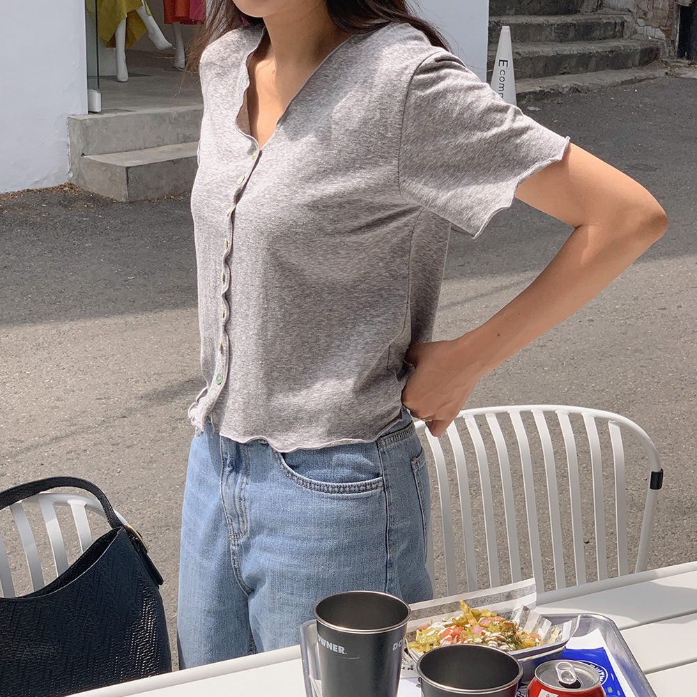 마요 러플 가디건