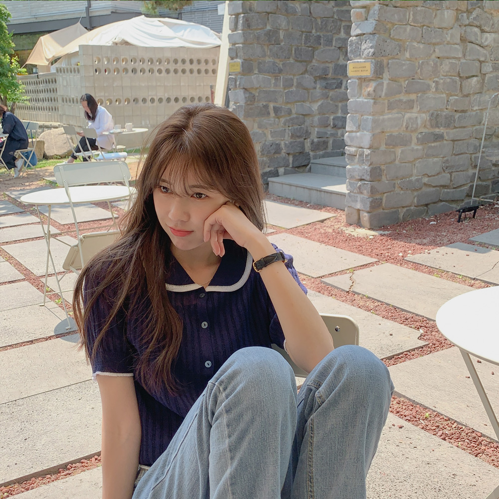 리치 카라 니트가디건