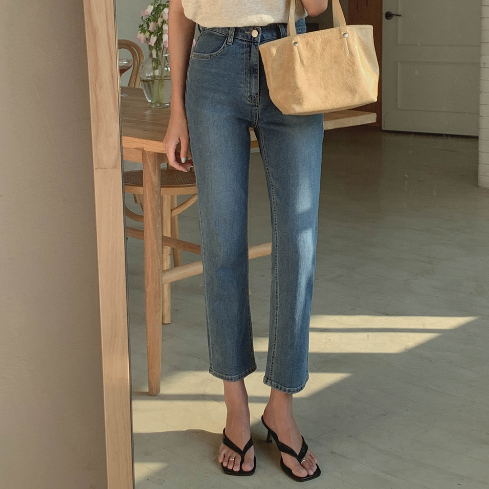 [베스트 핏 팬츠]포밍 일자 데님 / SML / 2color