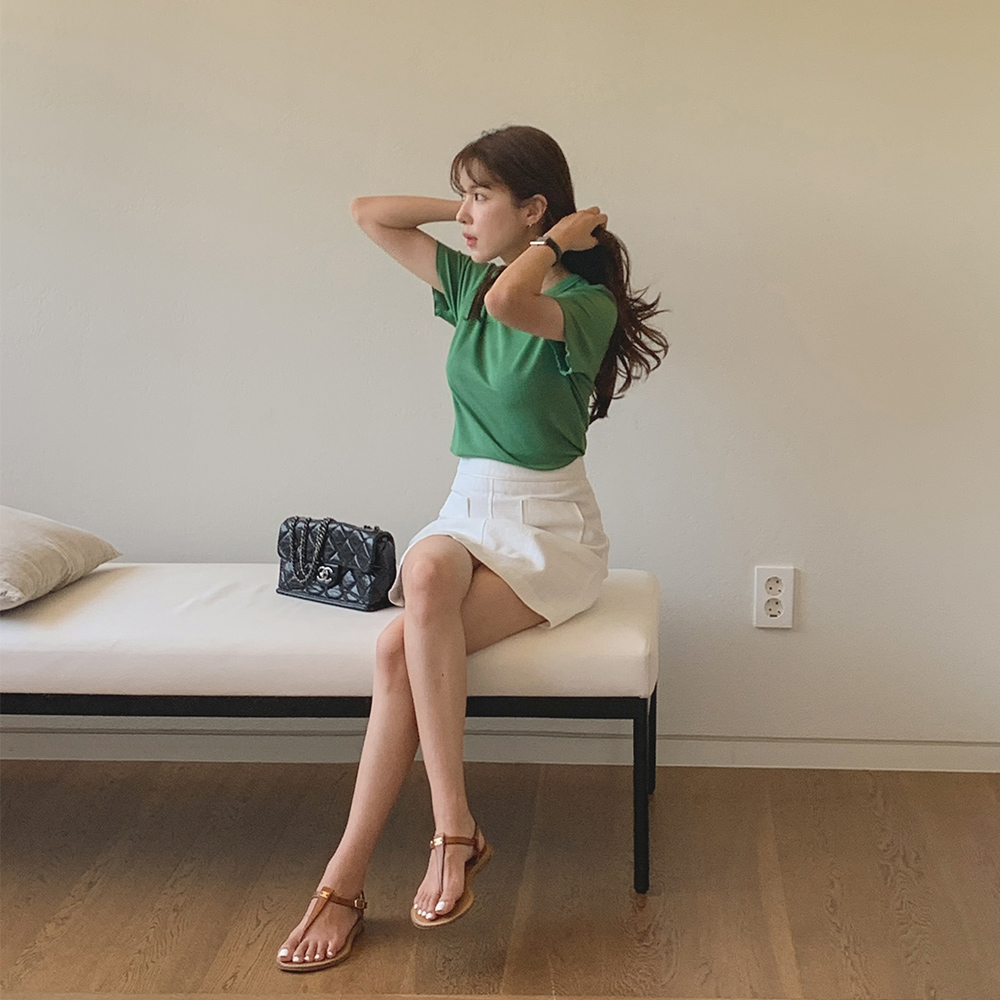 베베 골지 티셔츠