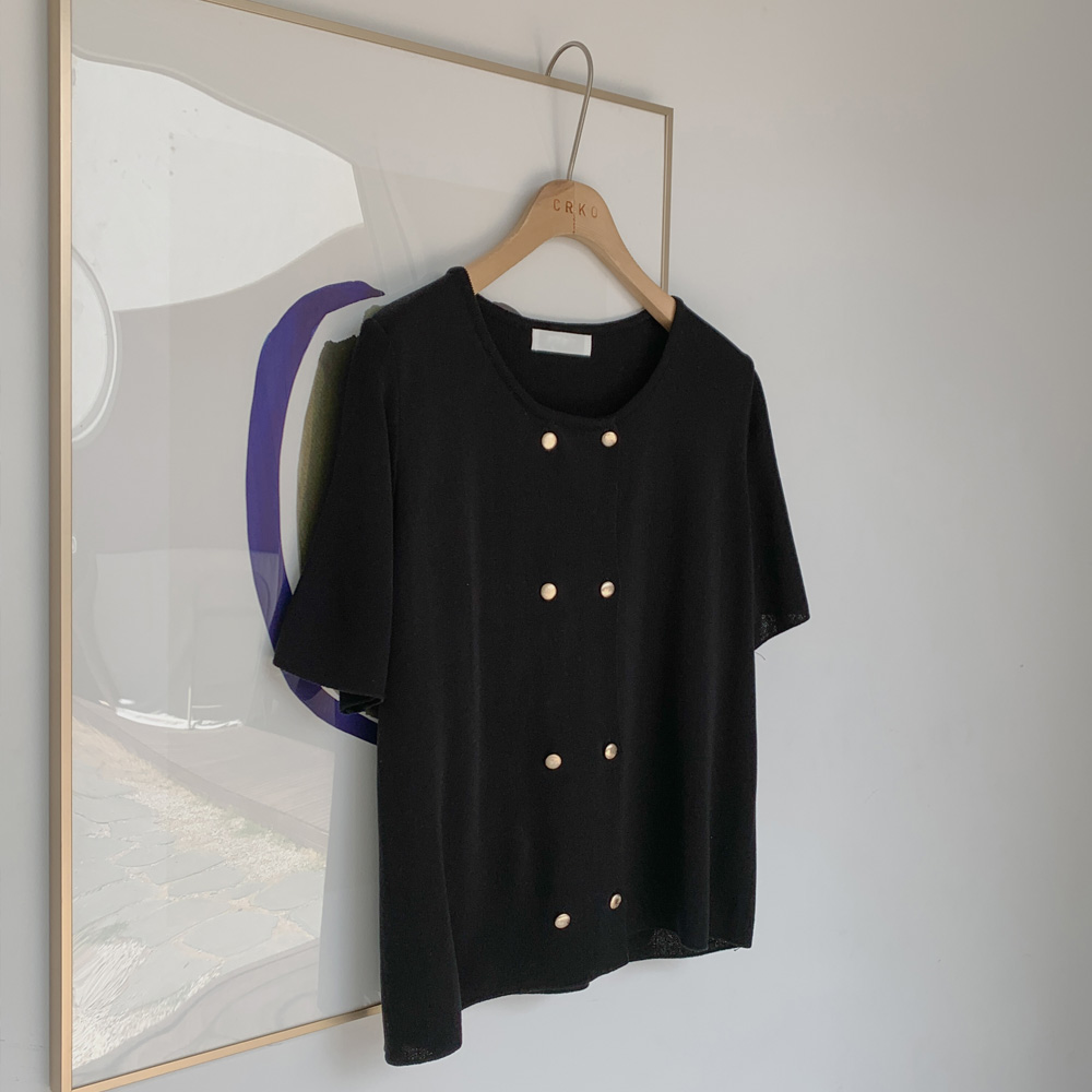 더블 버튼 쿨 가디건